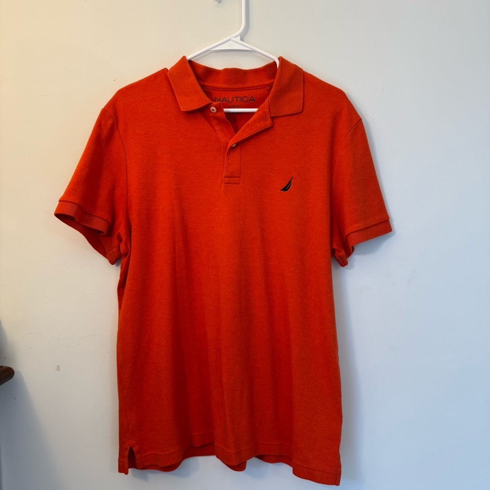 Nautica Men's Orange Polo Shirt - Picture 2 of 5